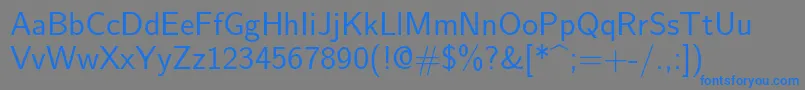 Lmsans12Regular Font – Blue Fonts on Gray Background