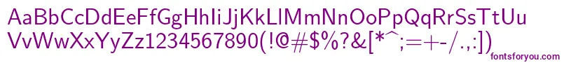 Lmsans12Regular Font – Purple Fonts on White Background