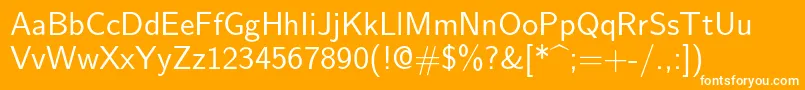 Lmsans12Regular Font – White Fonts on Orange Background