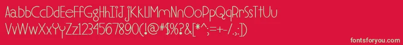 SoulMeetsBody Font – Green Fonts on Red Background