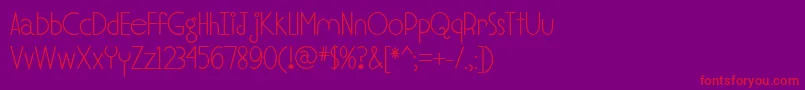 SoulMeetsBody Font – Red Fonts on Purple Background