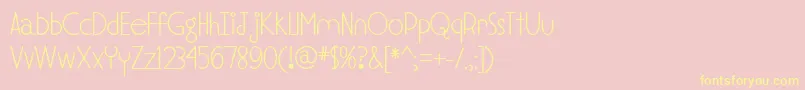 SoulMeetsBody Font – Yellow Fonts on Pink Background