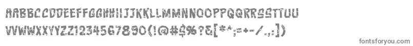 CrashcourseBb-fontti – harmaat kirjasimet valkoisella taustalla