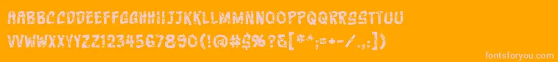 CrashcourseBb-Schriftart – Rosa Schriften auf orangefarbenem Hintergrund