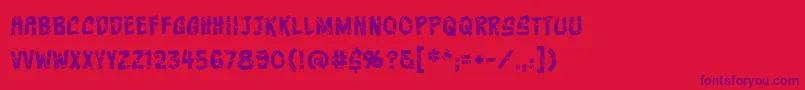 CrashcourseBb Font – Purple Fonts on Red Background