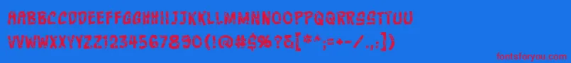 CrashcourseBb Font – Red Fonts on Blue Background