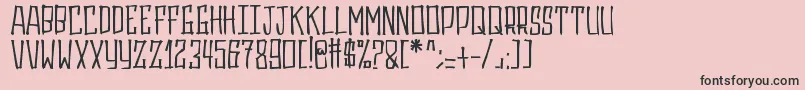 Gasrux Font – Black Fonts on Pink Background