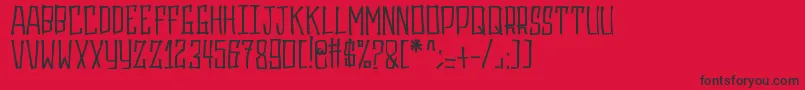 Gasrux-Schriftart – Schwarze Schriften auf rotem Hintergrund
