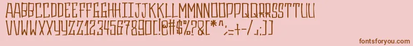 Gasrux Font – Brown Fonts on Pink Background
