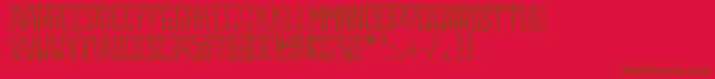 Gasrux Font – Brown Fonts on Red Background