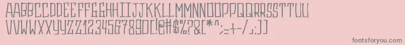 Gasrux Font – Gray Fonts on Pink Background