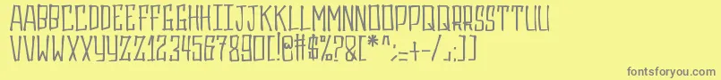 Gasrux Font – Gray Fonts on Yellow Background