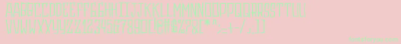 Gasrux Font – Green Fonts on Pink Background