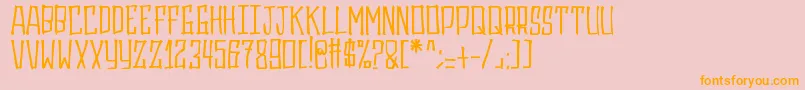 Gasrux Font – Orange Fonts on Pink Background