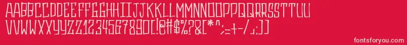 Gasrux Font – Pink Fonts on Red Background