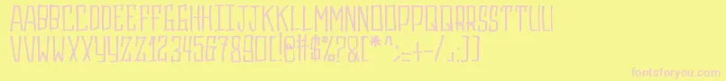 Gasrux Font – Pink Fonts on Yellow Background