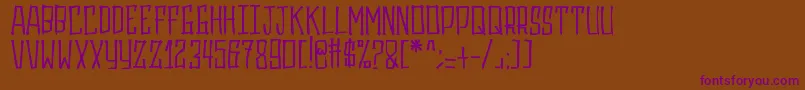 Gasrux Font – Purple Fonts on Brown Background