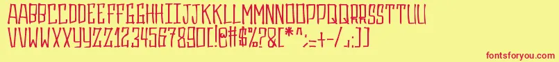 Gasrux Font – Red Fonts on Yellow Background