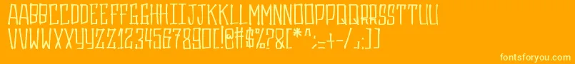 Gasrux Font – Yellow Fonts on Orange Background
