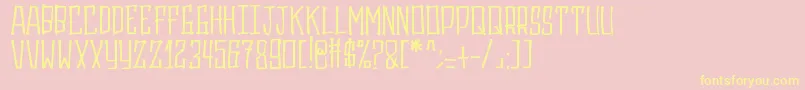 Gasrux Font – Yellow Fonts on Pink Background