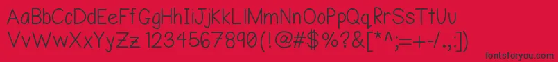 Pickandroll Font – Black Fonts on Red Background