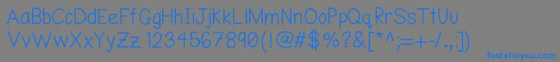 Pickandroll Font – Blue Fonts on Gray Background