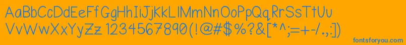 Pickandroll Font – Blue Fonts on Orange Background