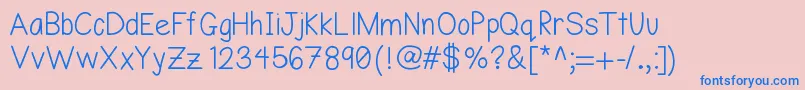 Czcionka Pickandroll – niebieskie czcionki na różowym tle