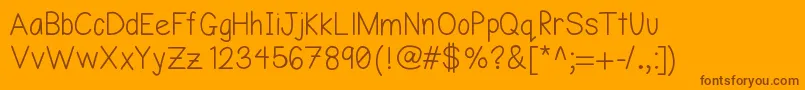 Pickandroll Font – Brown Fonts on Orange Background