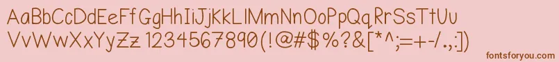fuente Pickandroll – Fuentes Marrones Sobre Fondo Rosa