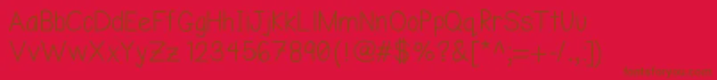 Pickandroll Font – Brown Fonts on Red Background