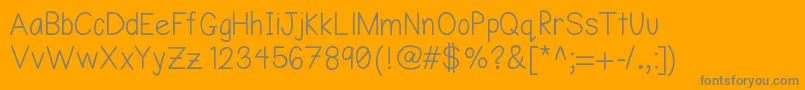 Pickandroll Font – Gray Fonts on Orange Background