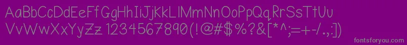 Czcionka Pickandroll – szare czcionki na fioletowym tle