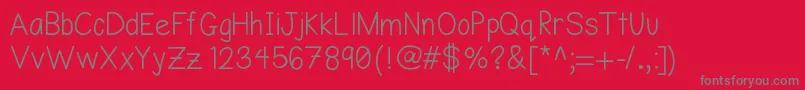 Pickandroll Font – Gray Fonts on Red Background