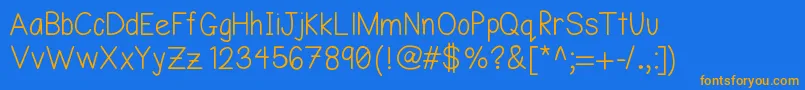 Pickandroll Font – Orange Fonts on Blue Background