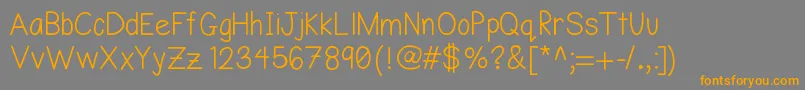 Pickandroll Font – Orange Fonts on Gray Background