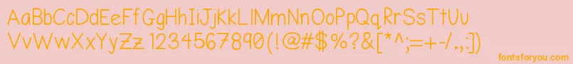 Pickandroll Font – Orange Fonts on Pink Background