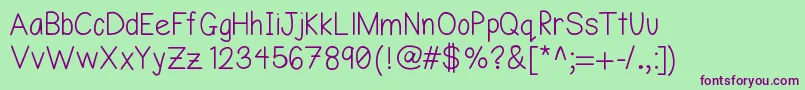 Pickandroll Font – Purple Fonts on Green Background