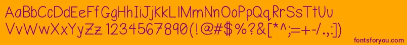 Pickandroll Font – Purple Fonts on Orange Background