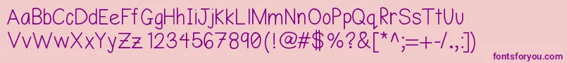 Pickandroll Font – Purple Fonts on Pink Background
