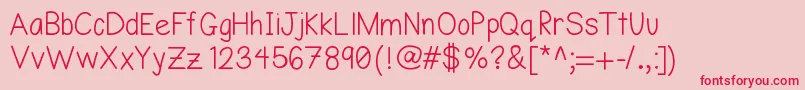 Pickandroll Font – Red Fonts on Pink Background