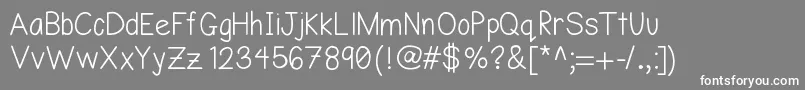 フォントPickandroll – 灰色の背景に白い文字