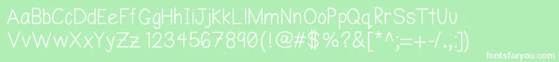 Pickandroll Font – White Fonts on Green Background
