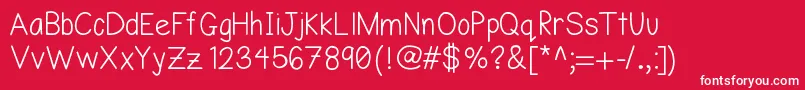 Pickandroll Font – White Fonts on Red Background