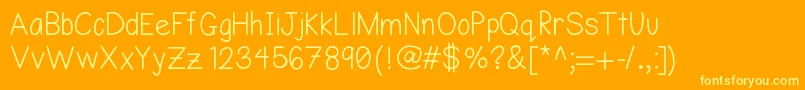 Pickandroll Font – Yellow Fonts on Orange Background