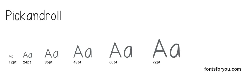 Pickandroll Font Sizes