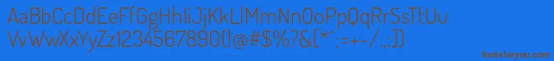 DosisLight Font – Brown Fonts on Blue Background