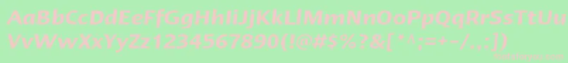 LinotypeErgoDemiBoldItalic Font – Pink Fonts on Green Background