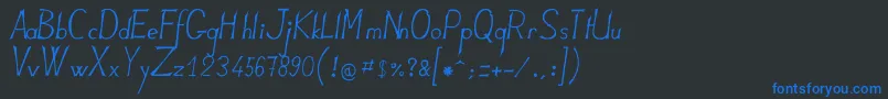 JblamesRegular Font – Blue Fonts on Black Background