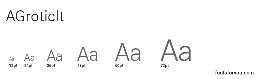 AGroticlt Font Sizes